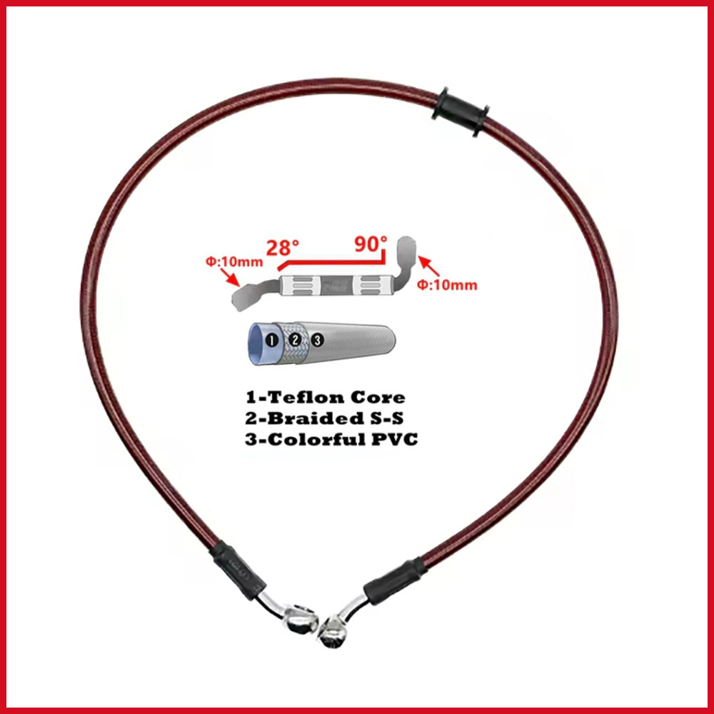 Motorcycle Brake Cable - 28-90 درجة 10 مللي متر البانجو