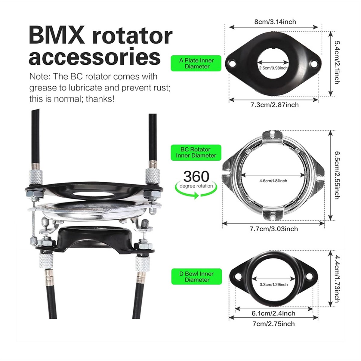 Brake Rotor - كابلات فرامل الدراجة A61P الأمامية والخلفية