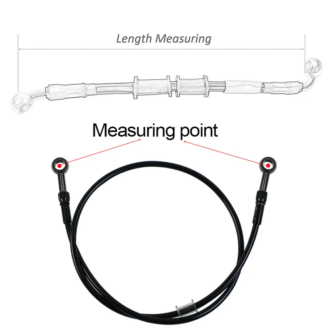 AN3 مضفر خرطوم الفرامل دراجة ن - مراجعة Motorcycle Brake Cable وسعره
