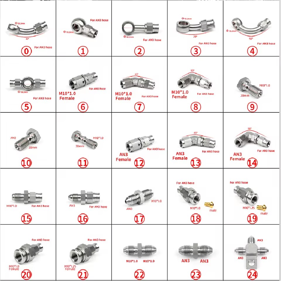 خرطوم زيت الفرامل الهيدروليكي  - مراجعة Brake Line Motorcycle وسعره